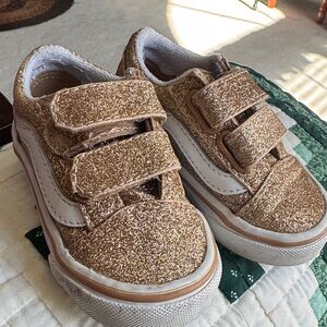 Vans Glittery Gold Kids Sneakers